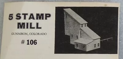 N Scale Timberline Models Kit - 5 STAMP MILL Gunnison Colo. • $39