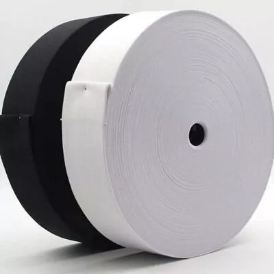 Flat Elastic 1¼1½23 Inch -19/25/32/38/50/75mm Wide Black White Sewing Crafts • £2.19