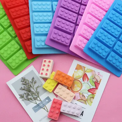 £2.89 • Buy Building Bricks Blocks Silicone Chocolate Bar Mould Cookies Fondant Jelly Mold