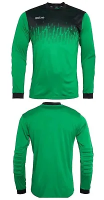 Mitre Command Goalkeeper Padded Shirt Green And Black Size XS • £18.99