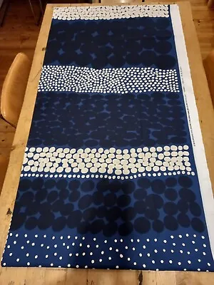 Marimekko Jurmo Blue Fabric. 4.5 Metres Available. Cotton. £22 Per Half Metre. • £22