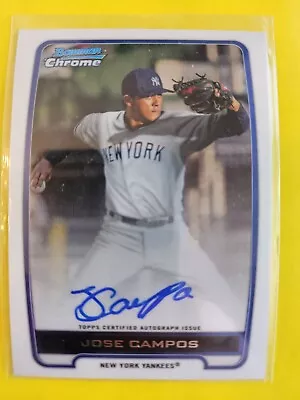 2012 Bowman Chrome Prospect Autographs #JC Jose Campos - New York Yankees • $0.99