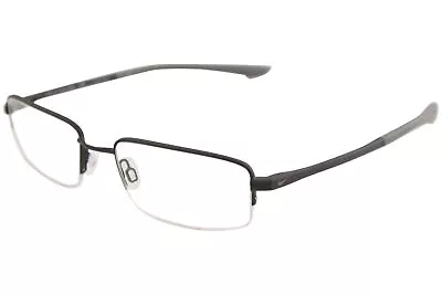 Nike Men's Eyeglasses 4292 001 Satin Black Half Rim Flexon Optical Frame 53mm • $99.95