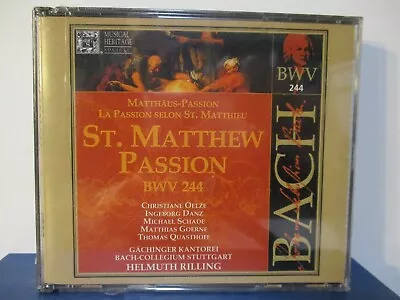 Bach - St. Matthew Passion BWV 244 - H. Rilling - 3 CD Set NEW SEALED  E24-1117 • $17.50