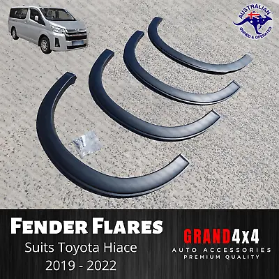 Fender Flares Guard Cover Matte Black To Suit Toyota Hiace 2019-2022 Wheel Arch • $182