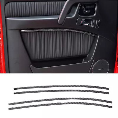 4Pcs Carbon Fiber Door Panel Cover Trim Strip For Mercedes-Benz G-Class W463 • $26.78