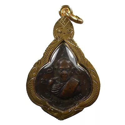 Perfect Lp Tim Old Thai Buddha Amulet Hot Pendant Very Rare !!! • $0.99