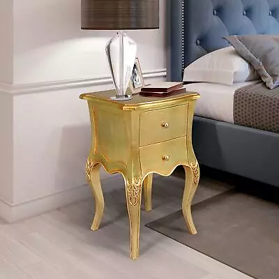 Design Toscano Hayworth Gilded Mahogany Side Table • $568.86