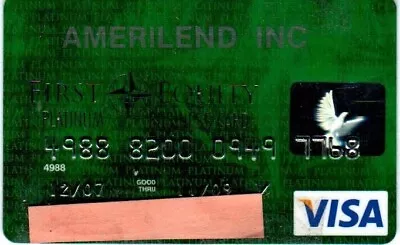 First Equity Visa   - Platinum Business Card - Visa Branded Exp 11/09 • $0.99