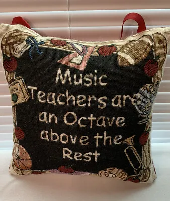 An 8 X 8 Tapestry Pillow For Music Teachers A Small Keepsake Gift • $4.99