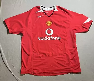 Manchester United Vodafone  #10 Van Nistelrooy Jersey Mens XL Red Short Sleeve. • $31.80