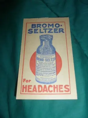 Vintage 1931 Bromo Seltzer Id Card Notebook Record Sales Info And Calendar! • $4.99