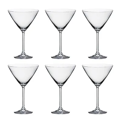 Crystal Bohemia Colibri Collection Set Of 6 280 Ml Martini Cocktail Glasses • £19.99