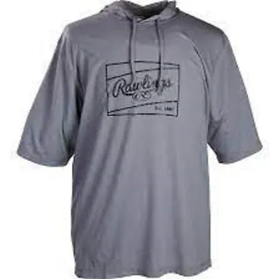 NWT Rawlings Short Sleeve Men's Lightweight Hoodie Grey Size Medium • $21.77