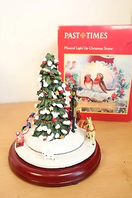 Vintage Past Times Musical Light Up Christmas Scene Boxed Christmas Wishes • £19.95