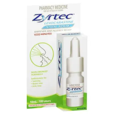 Zyrtec Nasal Spray 10ml For Hayfever Allergy Fast Sinus Relief Antihistamine • $24.28