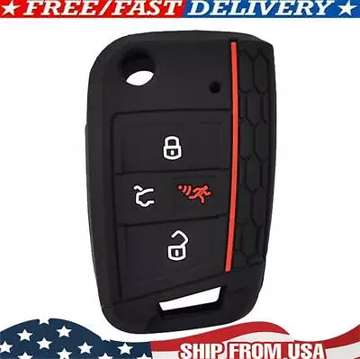 $7.99 • Buy Silicone Remote Flip Key Case Fob Cover For VW Golf Gti JETTA Tiguan Atlas NEW