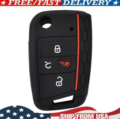 $8.07 • Buy Silicone Remote Flip Key Case Fob For VW Golf Gti JETTA Tiguan Atlas 2019 2020