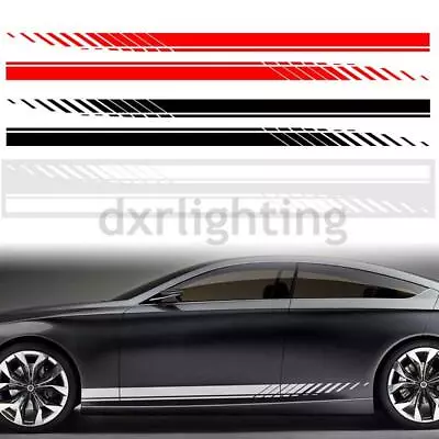 2X Universal Car Side Skirt Door Racing Sport Graphic Vinyl Sticker Decal Stripe • $10.78