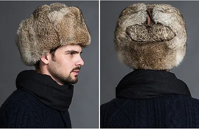 Men's Winter Faux Fur Russian Hat Trapper Ushanka Cossack Warm Ski Furry Cap • $11.49