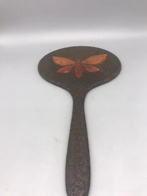 £30 • Buy Antique Vintage Carved Wooden Hand Mirror Japanese 