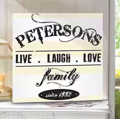 £33.50 • Buy Live.Laugh.Love Canvas Print - Free Personalization - LIVE LAUGH LOVE With NAME!