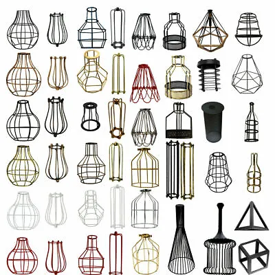 £9.88 • Buy All Wire Cage Industrial Light Metal Frame Vintage Shade Lamp Guard Bar Cafes UK