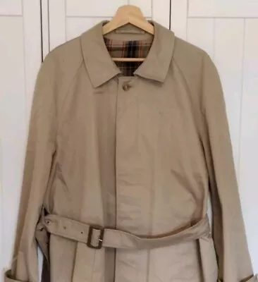 Mens Beige Trench Coat 40 Chest Beige Vintage St Michael Marks And Spencer • $24.85