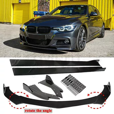 For 3 Series F30 F31 E90 E91 Front Bumper Lip Spoiler+86.6  Side Skirt+Rear Lip • $192.55