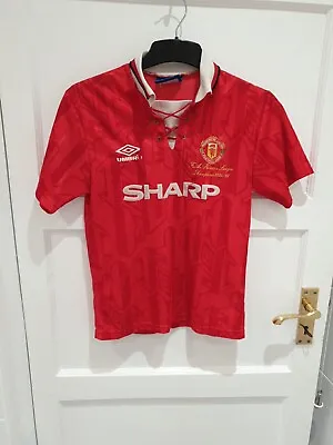 RARE VINTAGE 1992/1993 UMBRO MANCHESTER UNITED WINNERS SHIRT - Limited Edition • £76.99