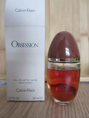 Vintage Calvin Klein Obsession Eau De Parfum Spray 50ml About 40ml Left • £35