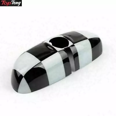 Checkered Pattern Rear View Mirror Cover For 2014 BMW MINI Cooper F56 F55 BK !! • $18.61