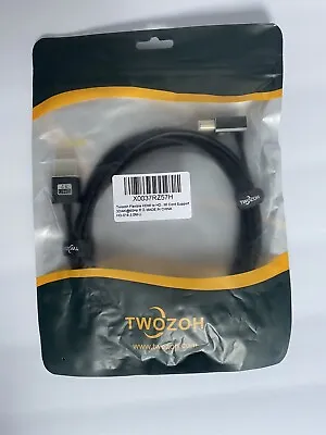 TWOZOH Ultra-Thin 90 Degree Elbow HDMI 2.0 Male To Male 3D/4K @60Hz 10ft Cable • $6.99