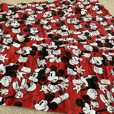 Vintage Mickey Mouse Curtain Valances Set Of 3 Red Black • $37.99