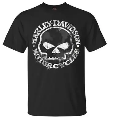 Harley-Davidson Men's T-Shirt Hand Made Willie G Skull Distressed 30294030 • $28.95