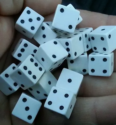   12X Vintage -1 Dozen Classic 1/2  White Dice 6 Sided. Collection/Collectible • $9.99