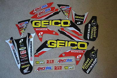 One Indstries Geico Team Graphics & Backgrounds Honda Crf450r Crf450  2007  2008 • $54.99