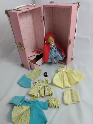 Vintage 7  Madame Alexander Red Riding Hood Doll With 13  Trunk And Clothes • $40