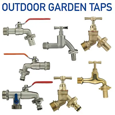 Range Of Outdoor Garden Tapsbarb Or Click-lock1/2  Bsp Or 3/4  Bsp • £8.99