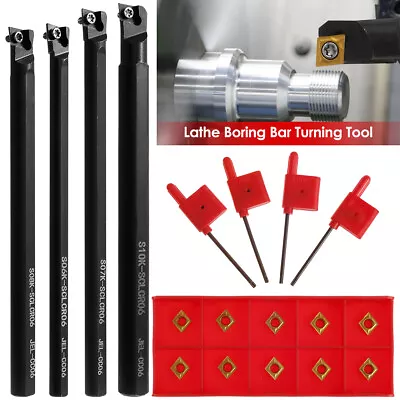 Lathe Boring Bar Turning Tool Set S06K/S07K/S08K/S10K-SCLCR06 Lathe T • £15.22