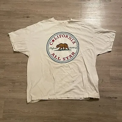 California All Star Adult Men's 2XL / XXL T Shirt White Grizzly Bear Mafioso • $19.95