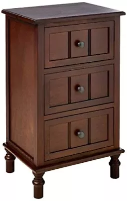 Simplify Three Drawer Wood Accent Cabinet Side Table 11.8 In X 15.75 In X 26... • $197.05