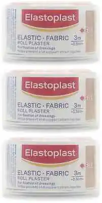 Elastoplast Elastic Fabric Roll Plaster 2.5cm X 3m | Wound Care | First Aid X 3 • £14.99