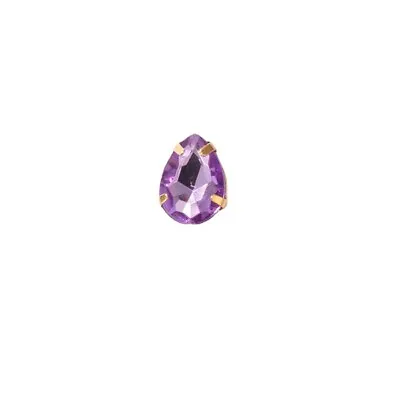 Simple Retro Feng Shui Drop Shaped Purple Imitation Diamond Inlaid Earrings • $9.98