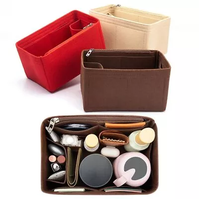 Handbag Iiner Inner Bag Storage Organizer Felt Insert For LV Speedy 25 30 35 • £6.99