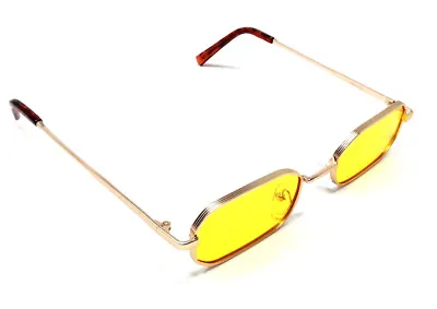 Slim Rectangular Aviator Sunglasses Square Classic Casual Retro Designer Fashion • $7.95