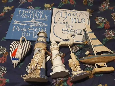 Nautical Bathroom Accessories Bundle. Used. In VGC. Uk Only Sorry  • £26