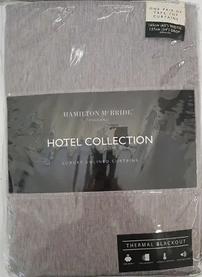 Hamilton McBride Blackout Curtain Pencil Pleat Grey 100% Polyester 165Wx137 Drop • £33.99