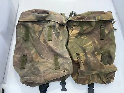 Grade 1 British Military Woodland DPM Camouflage Bergen Side Pocket Pouches X2 • $18.66