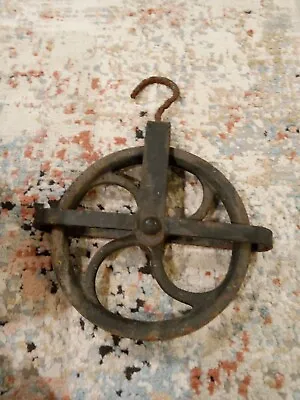 Cast Iron Vintage Industrial Wheel Farmhouse Pulley 7 Inch • $53